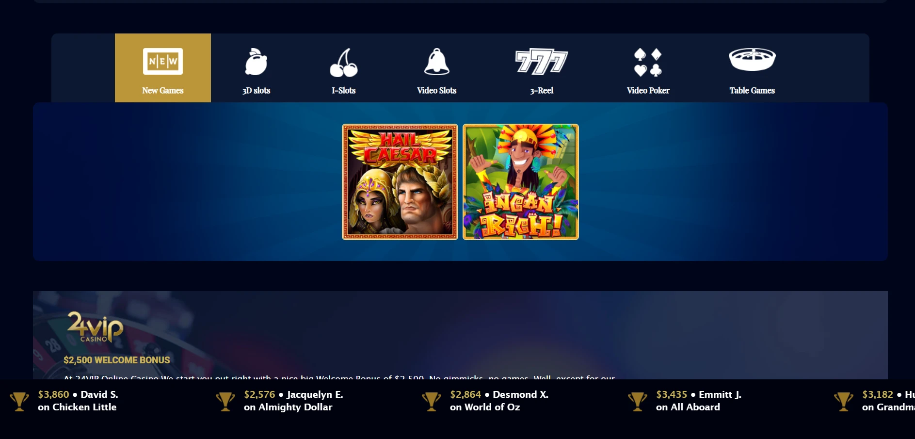 24VIP Casino Screenshot