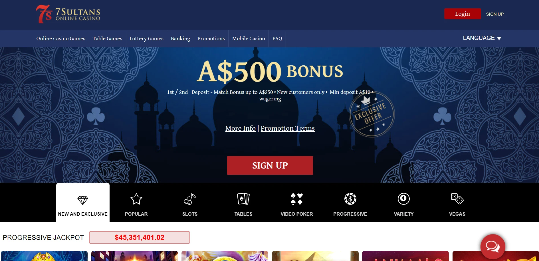 7 Sultans Casino Screenshot