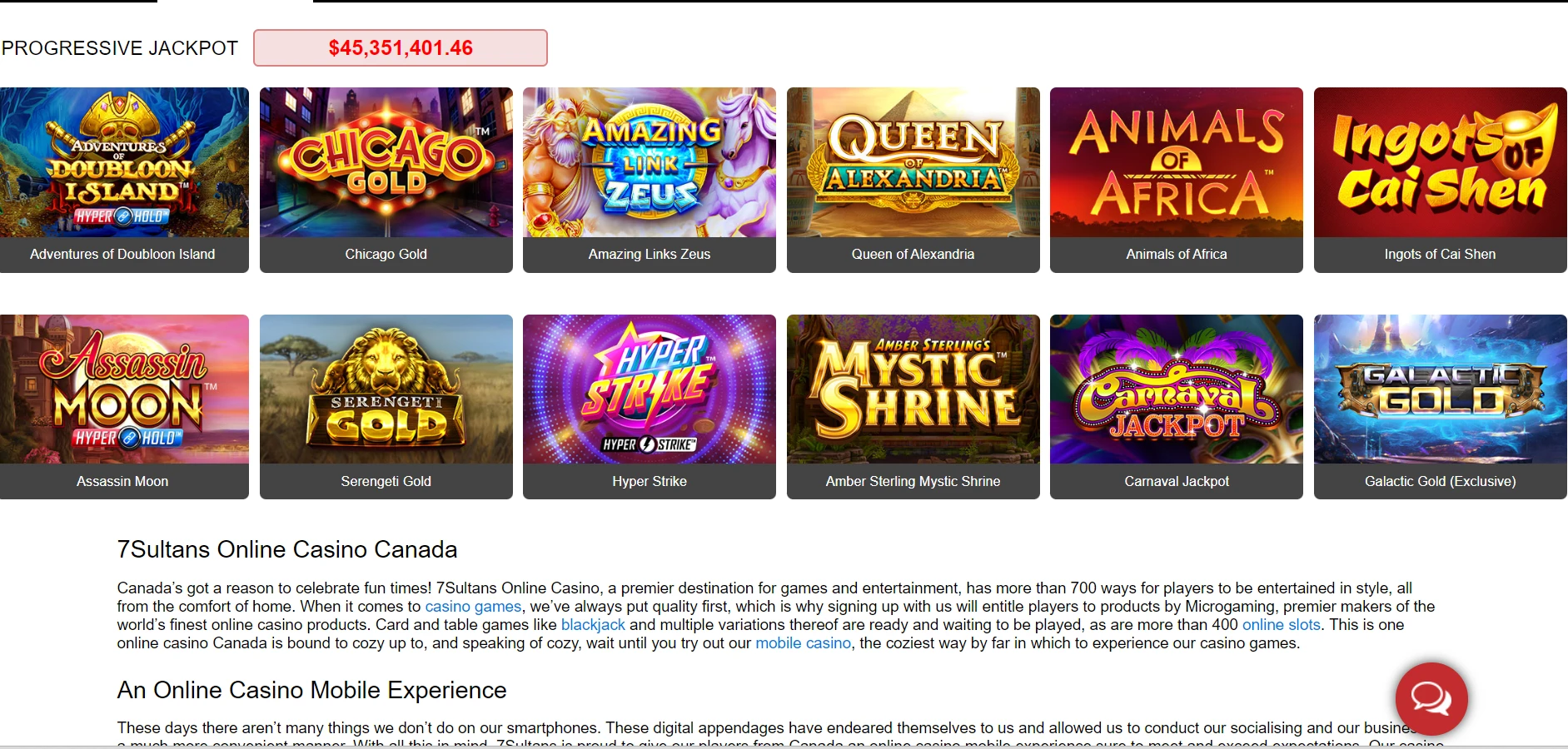7 Sultans Casino Screenshot