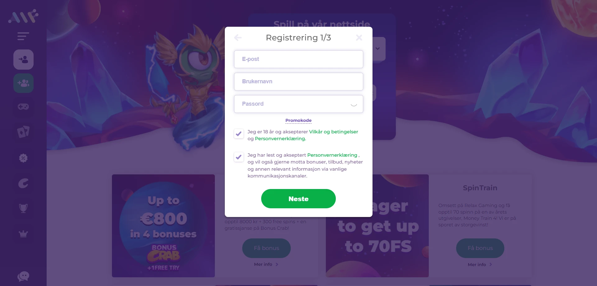 Alf Casino Screenshot