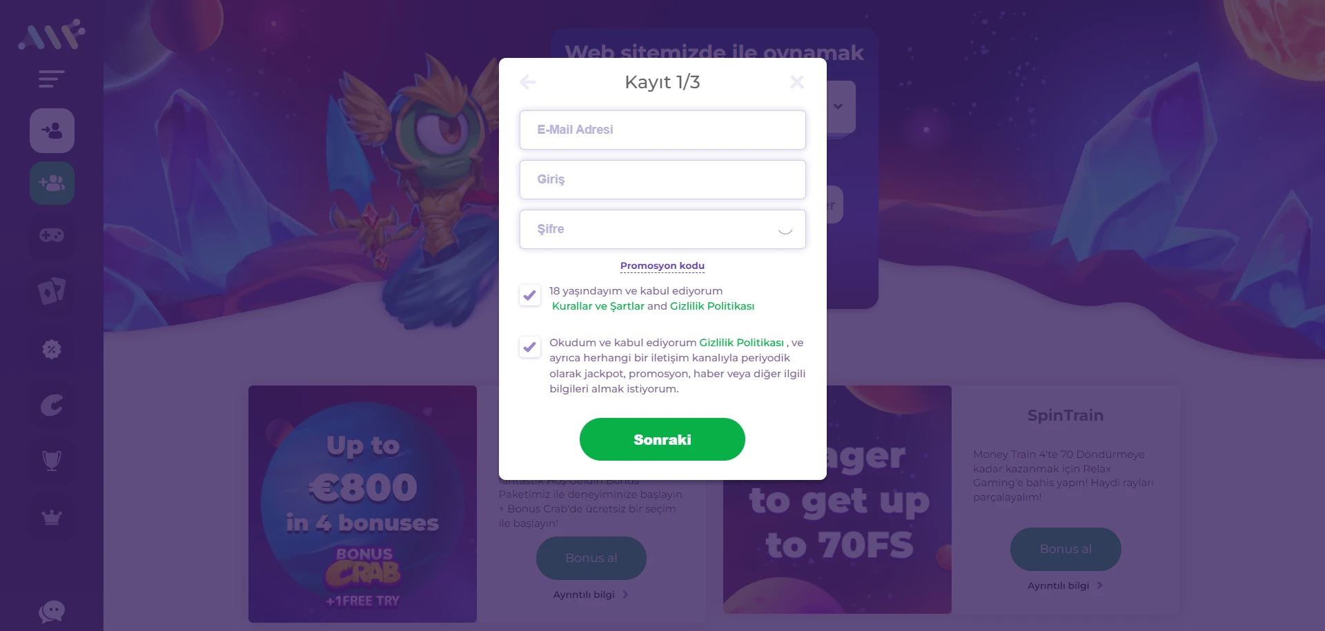 Alf Casino Screenshot