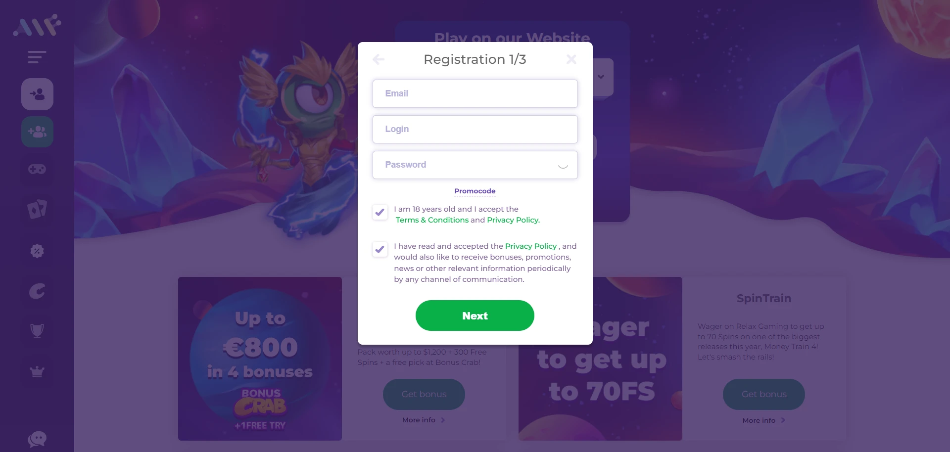 Alf Casino Screenshot