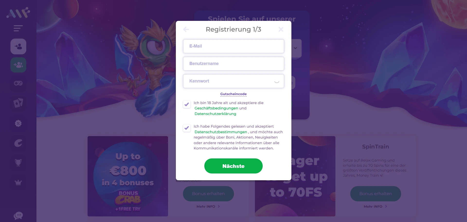Alf Casino Screenshot
