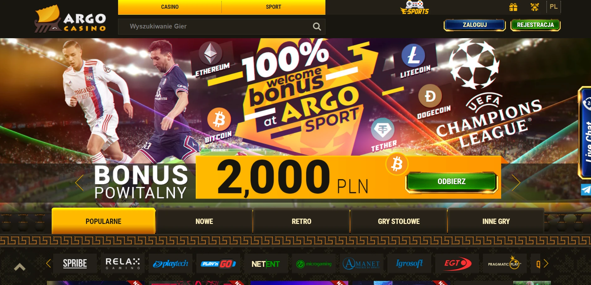 Argo Casino Screenshot