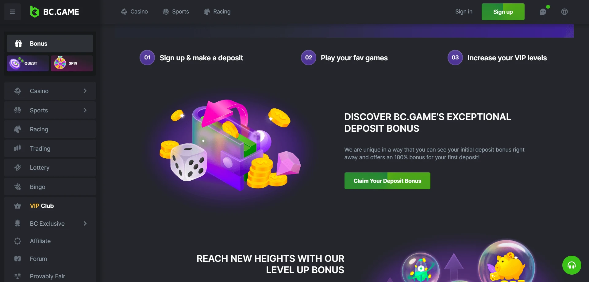 BC.Game Casino Screenshot