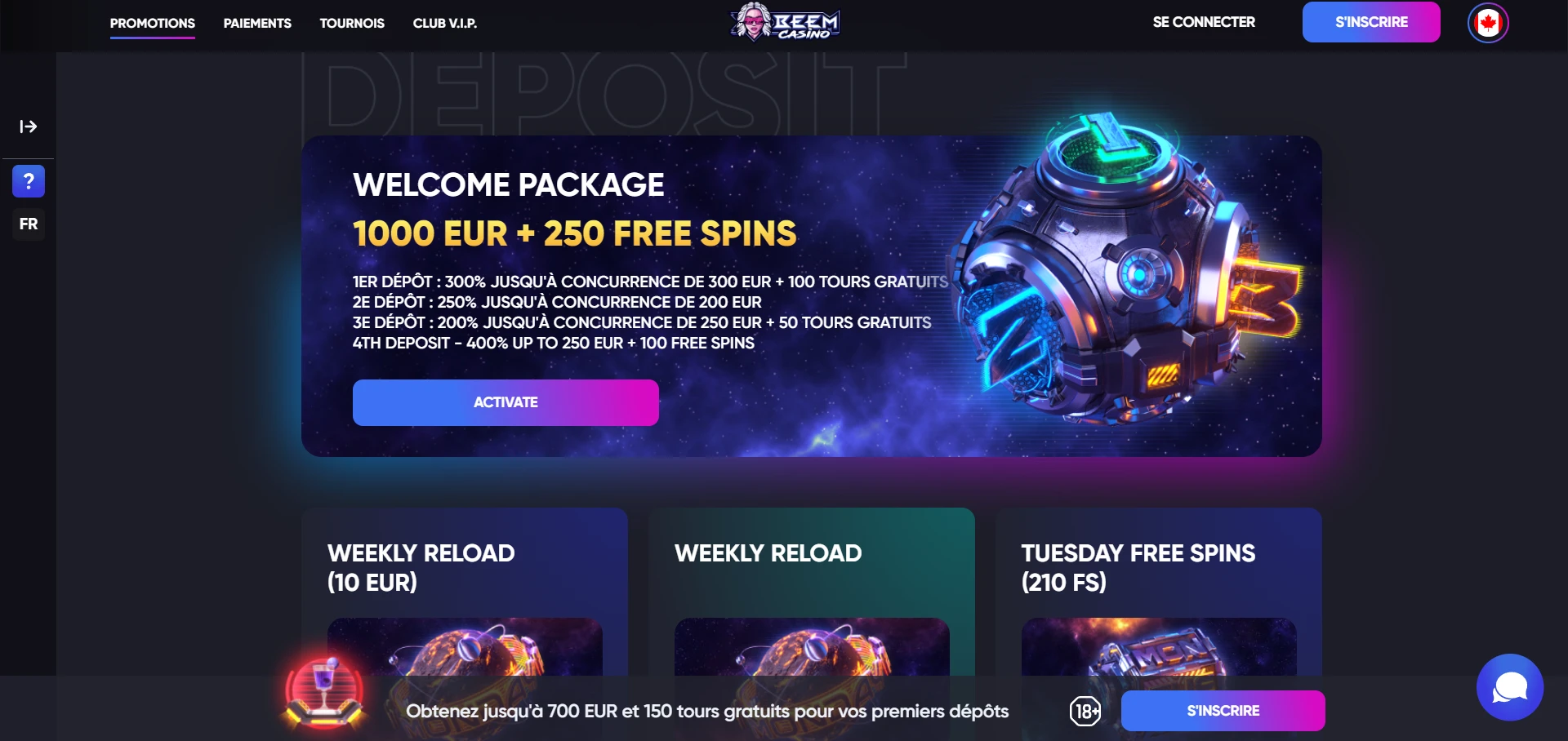 Beem Casino Screenshot