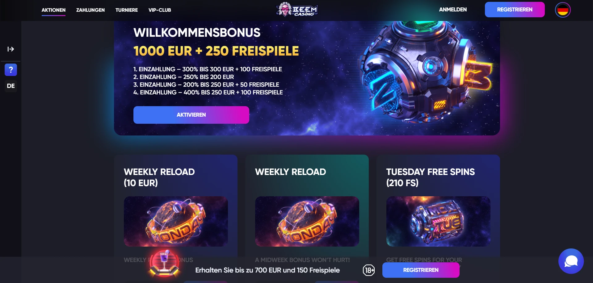 Beem Casino Screenshot