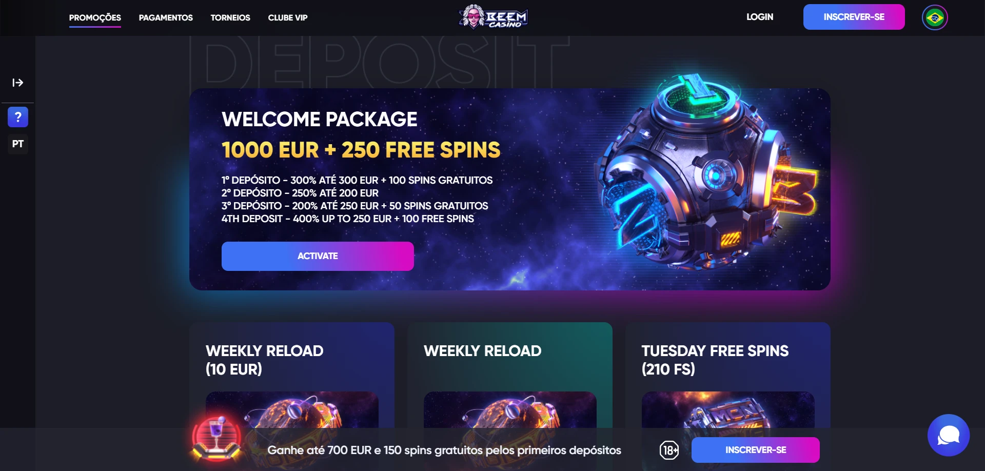 Beem Casino Screenshot
