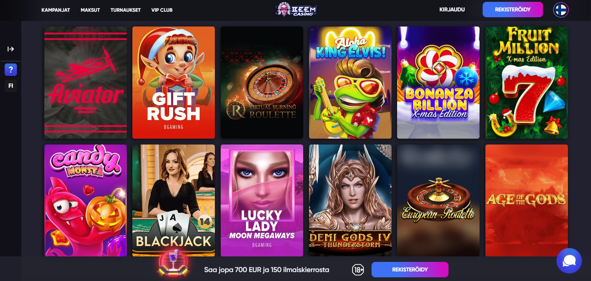Beem Casino Screenshot