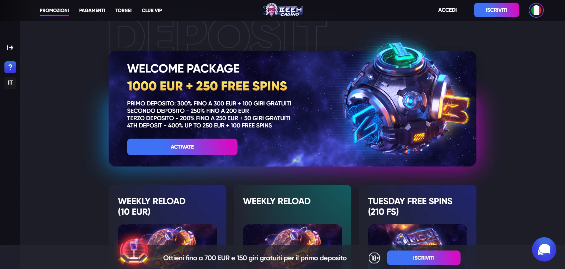 Beem Casino Screenshot