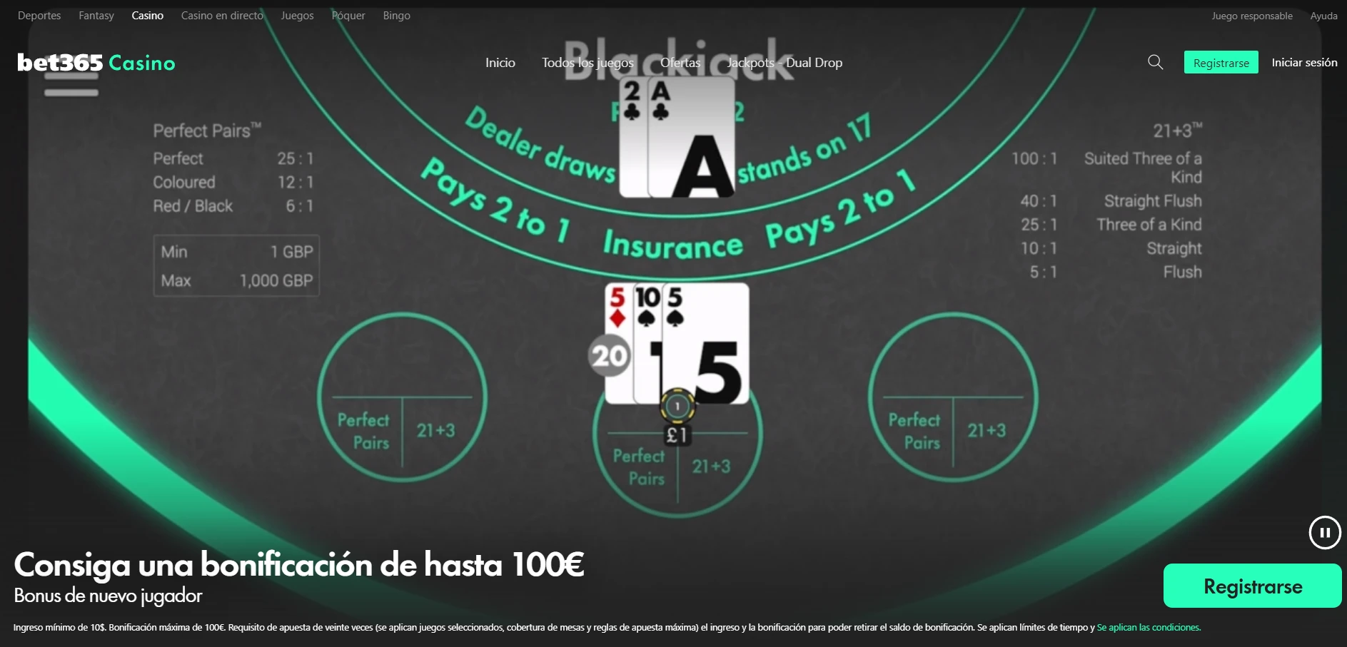 Bet365 Casino Screenshot