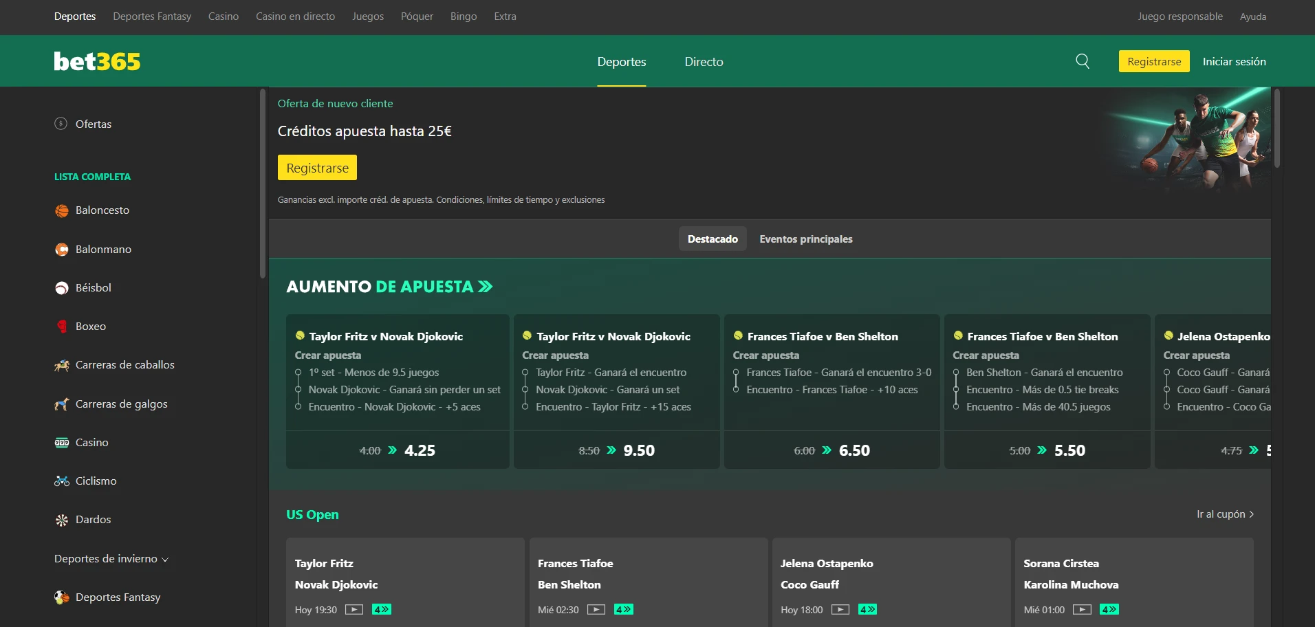 Bet365 Casino Screenshot