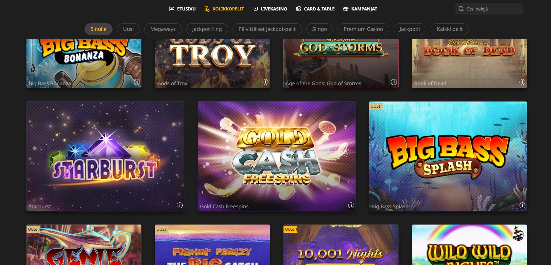 Betfair Casino Screenshot