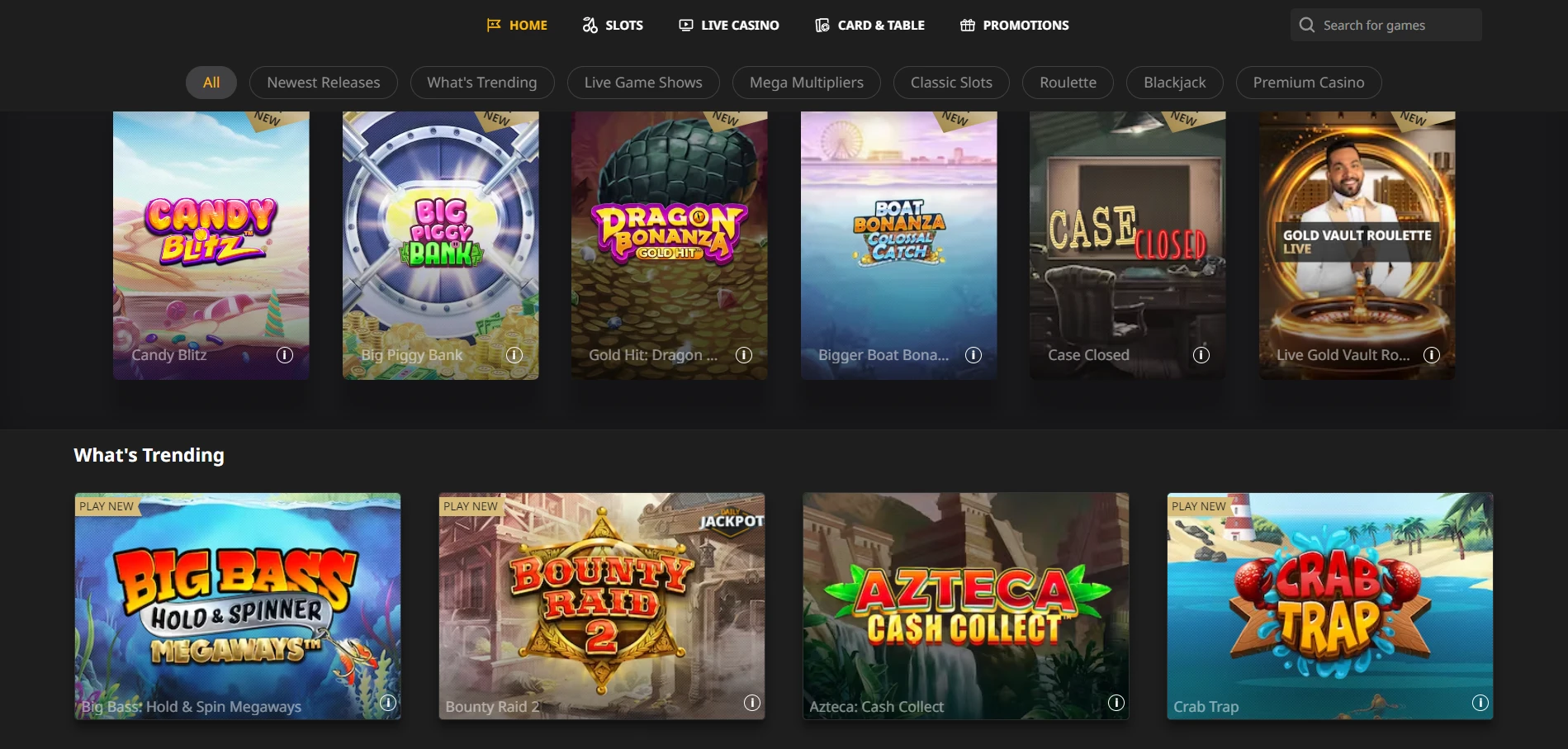 Betfair Casino Screenshot