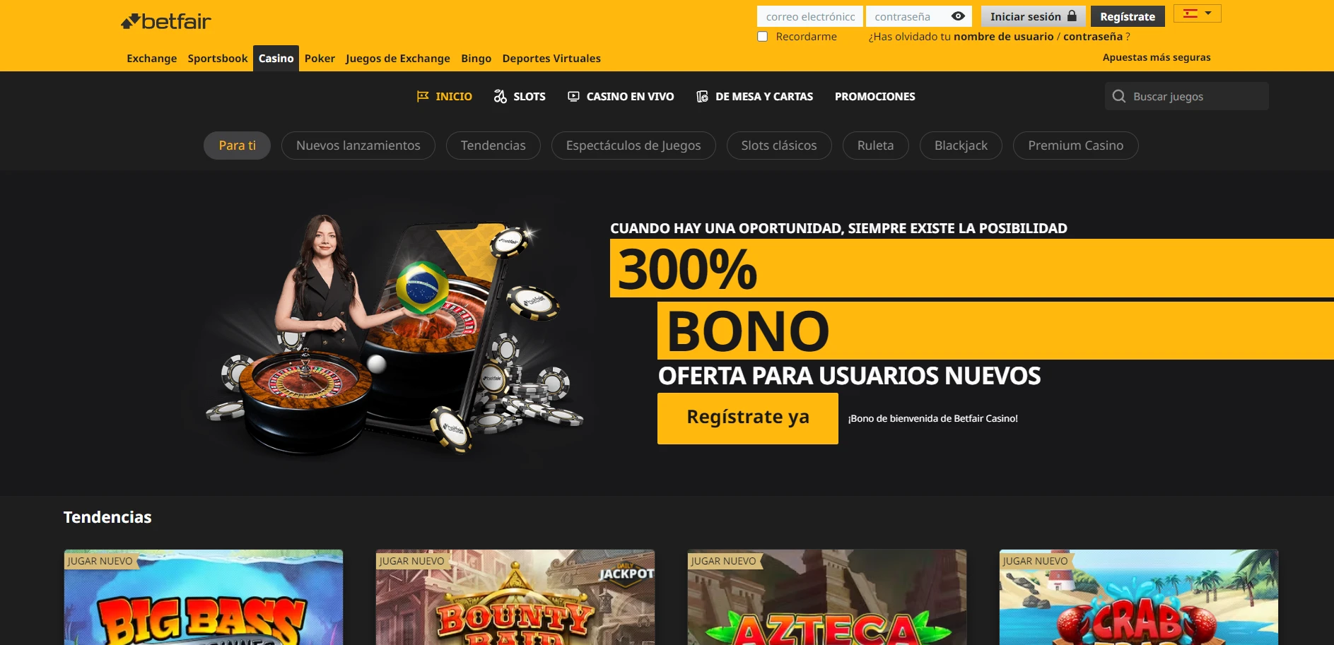 Betfair Casino Screenshot