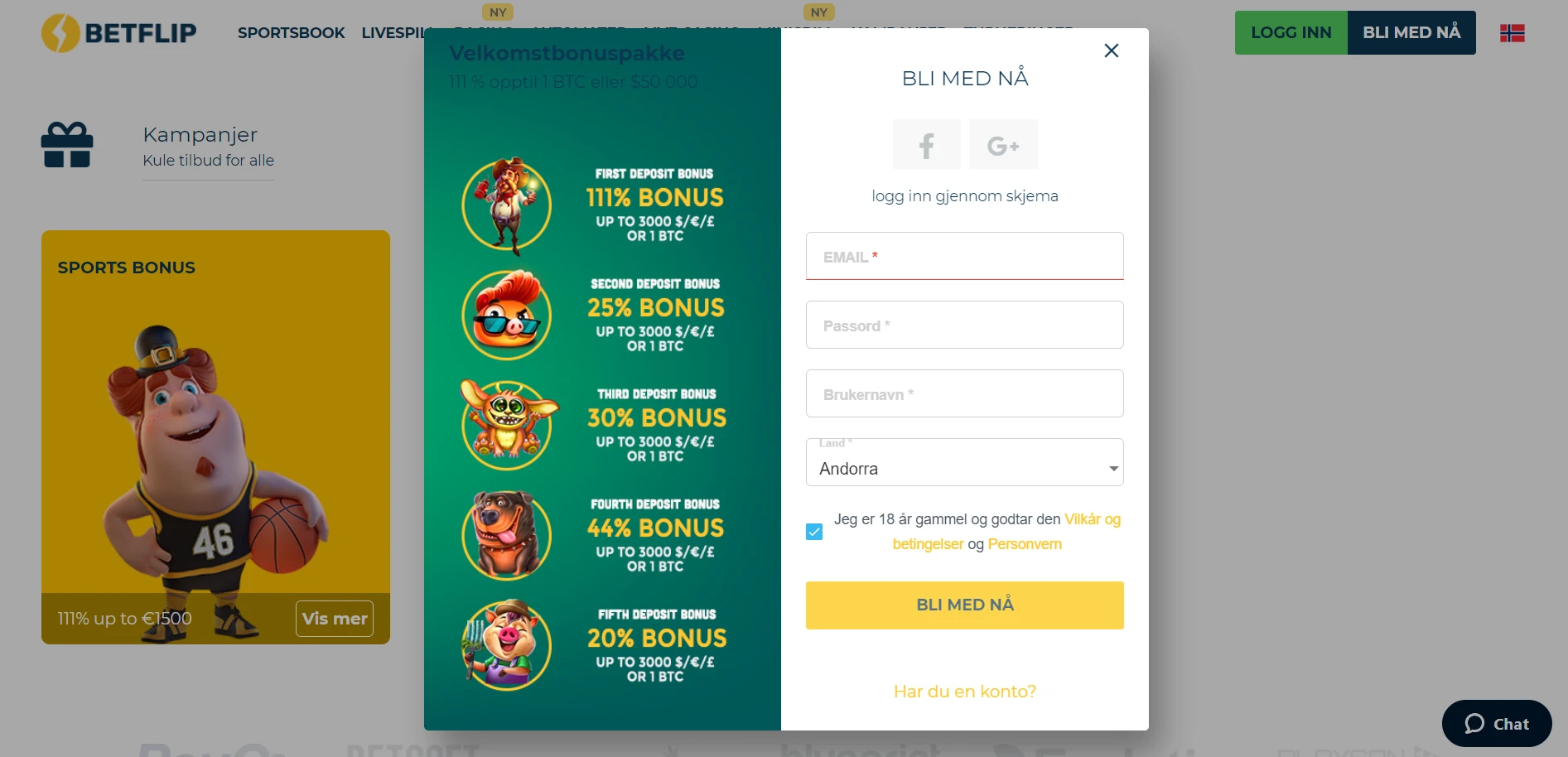 Betflip Casino Screenshot