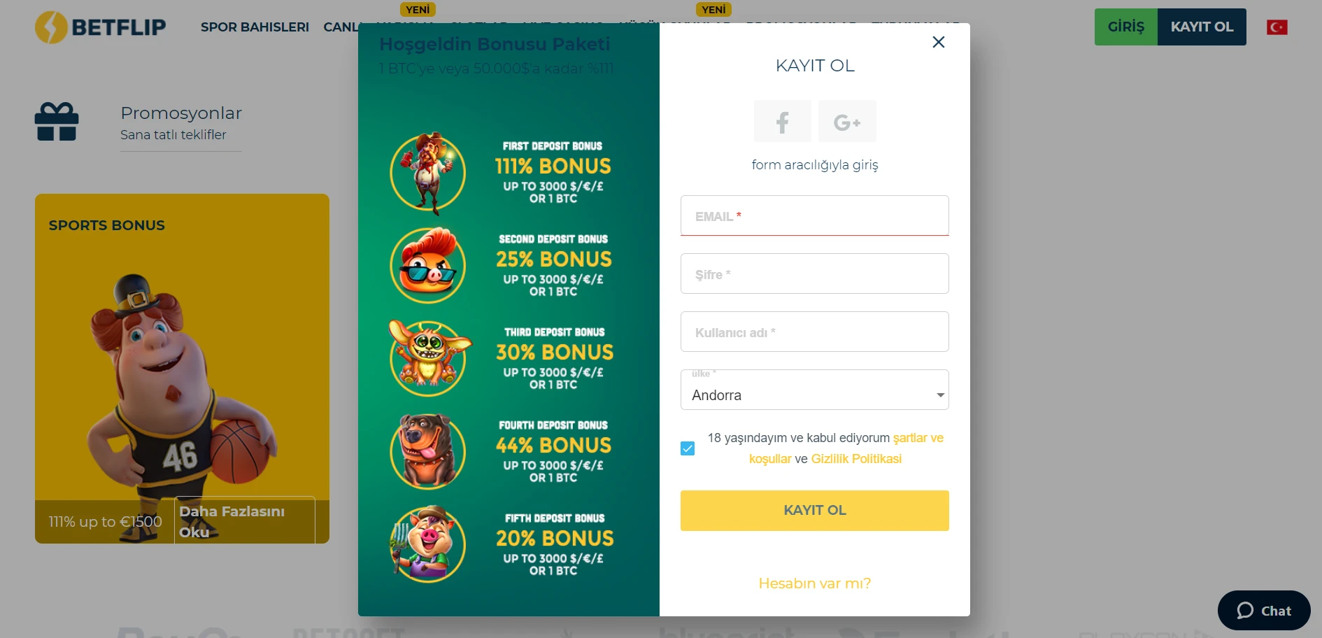 Betflip Casino Screenshot