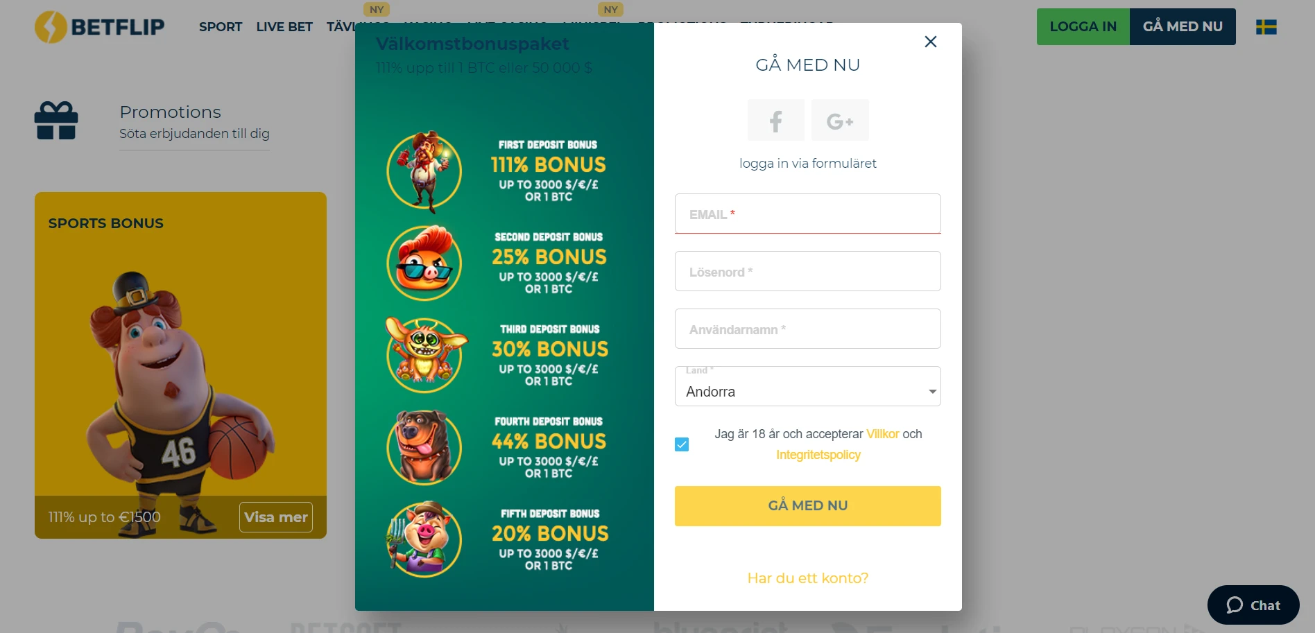 Betflip Casino Screenshot