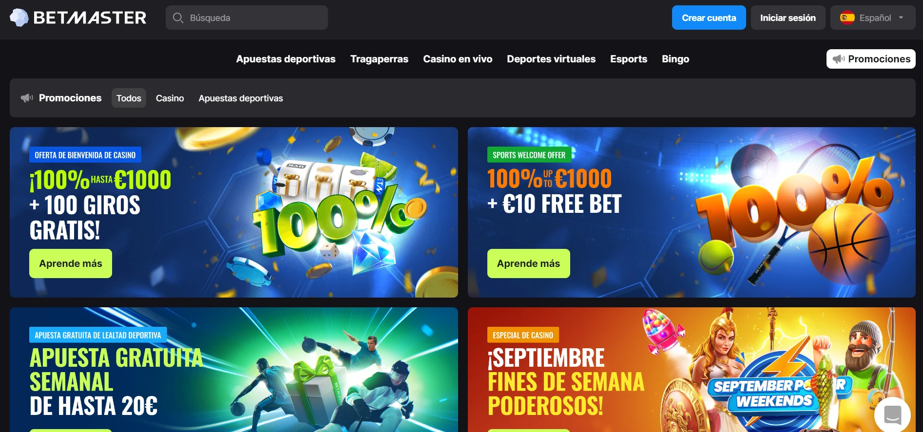 Betmaster Casino Screenshot