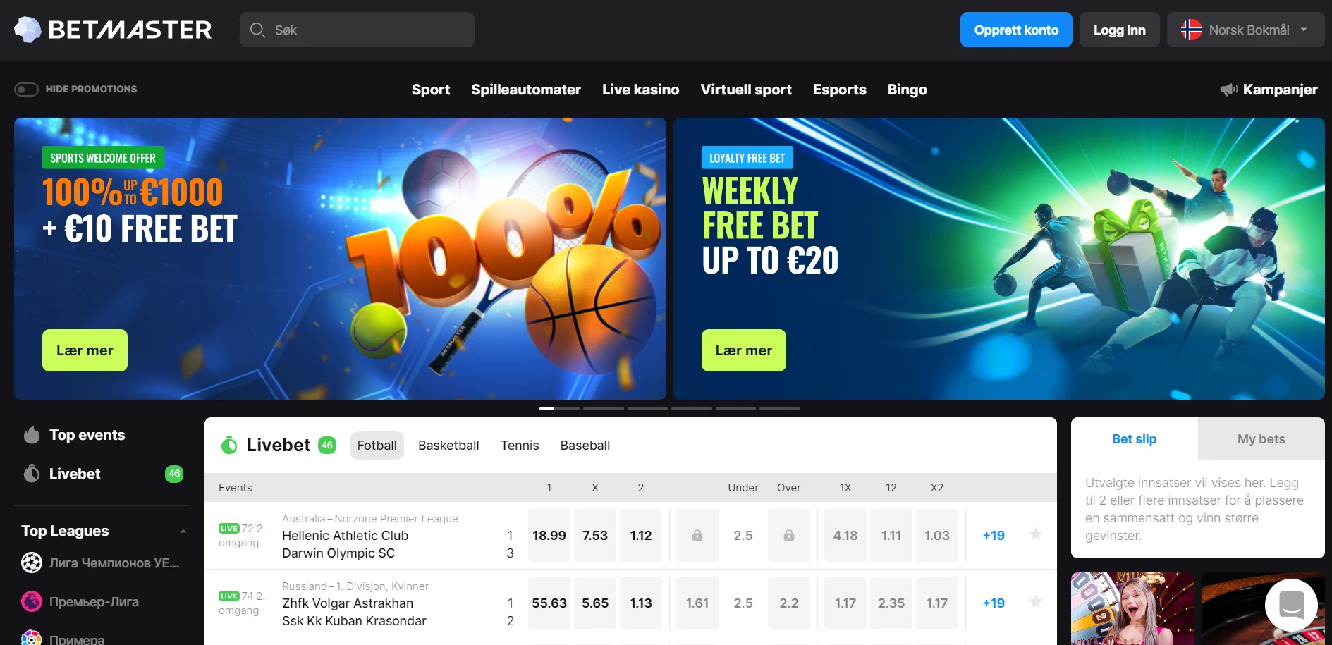 Betmaster Casino Screenshot