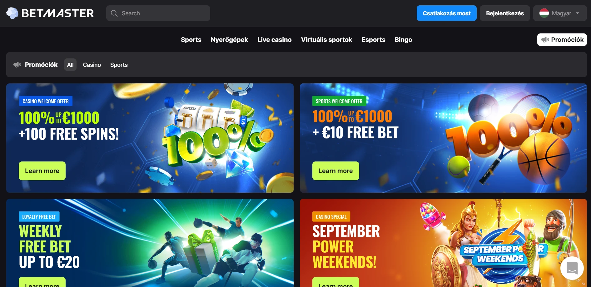 Betmaster Casino Screenshot