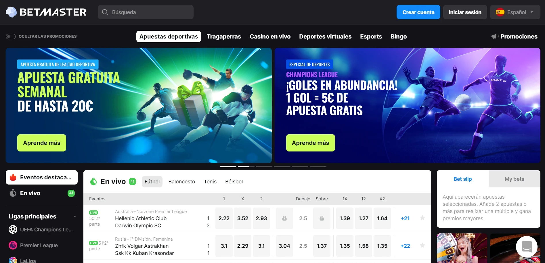 Betmaster Casino Screenshot