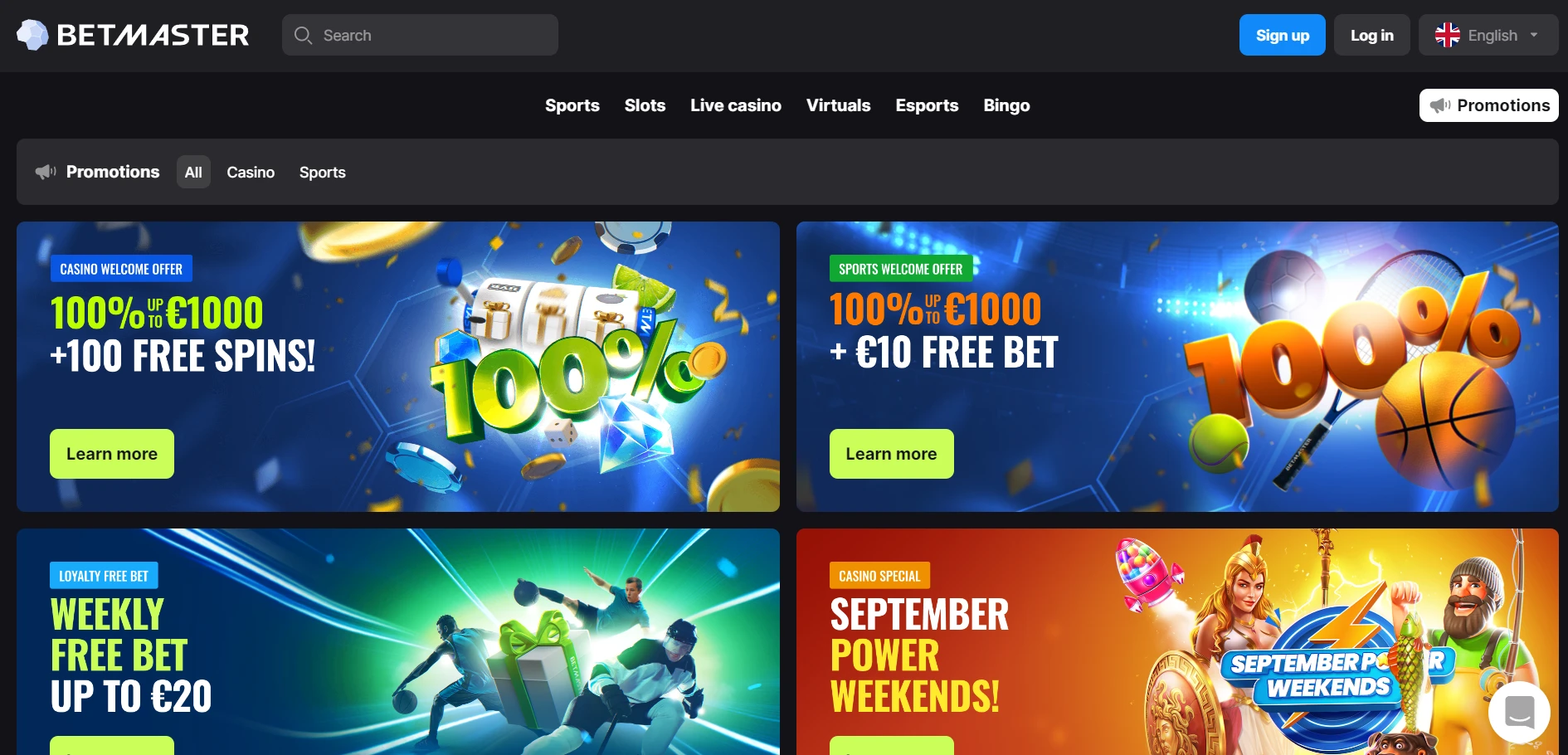 Betmaster Casino Screenshot