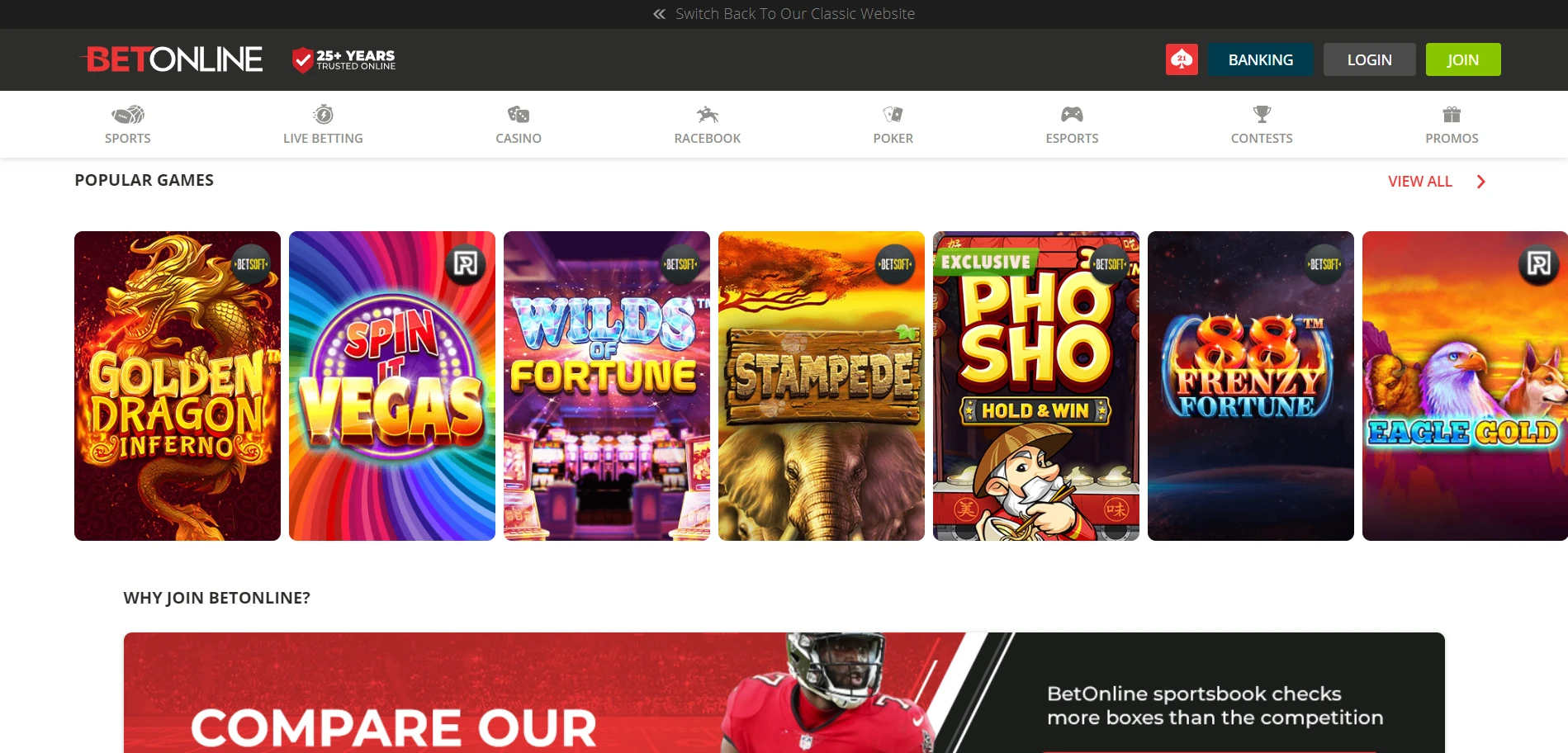 BetOnline Casino Screenshot