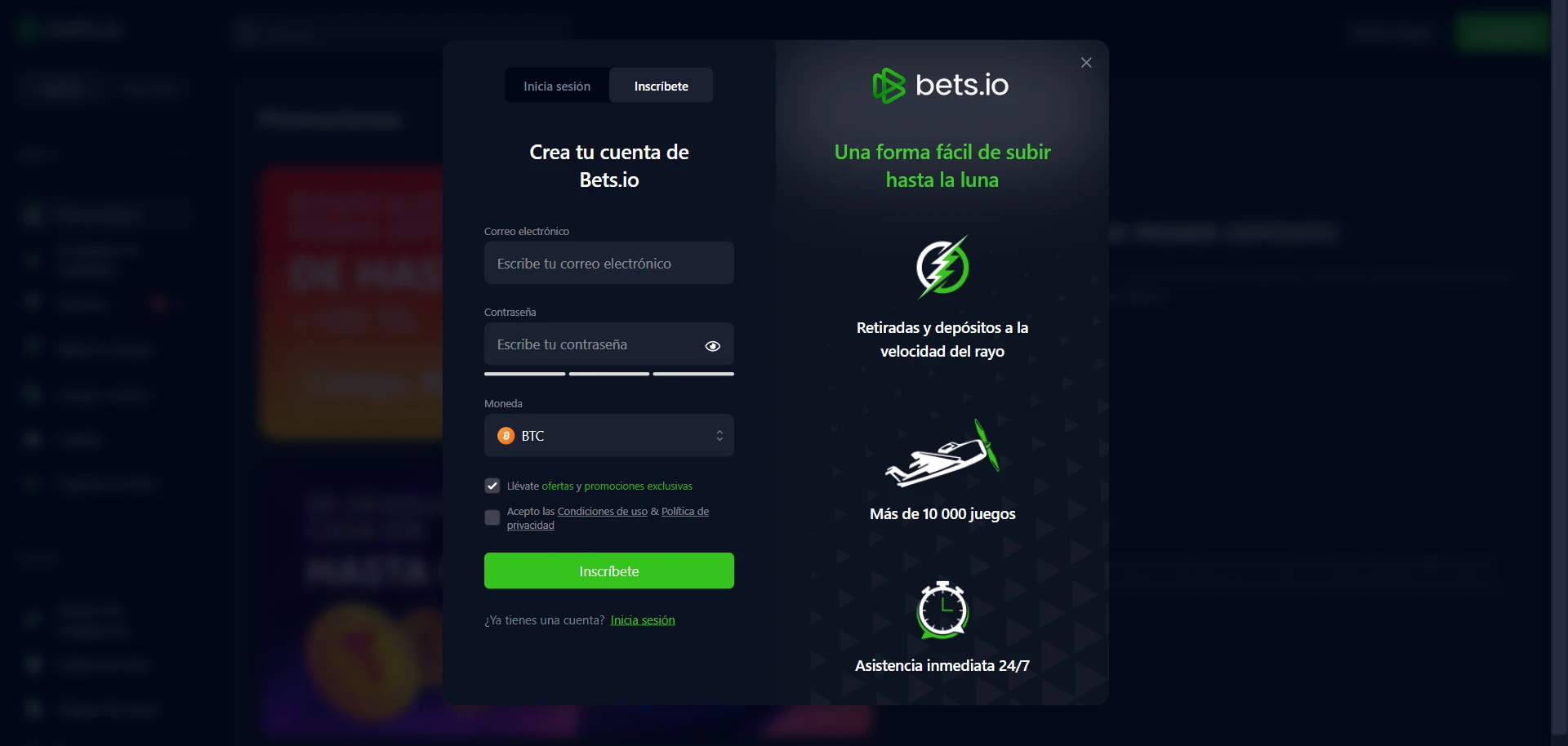 Bets.io Casino Screenshot