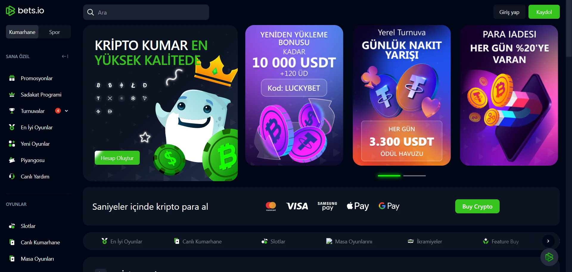 Bets.io Casino Screenshot