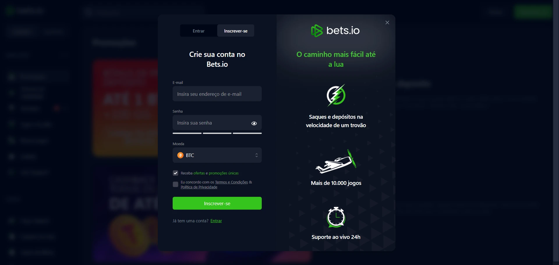 Bets.io Casino Screenshot