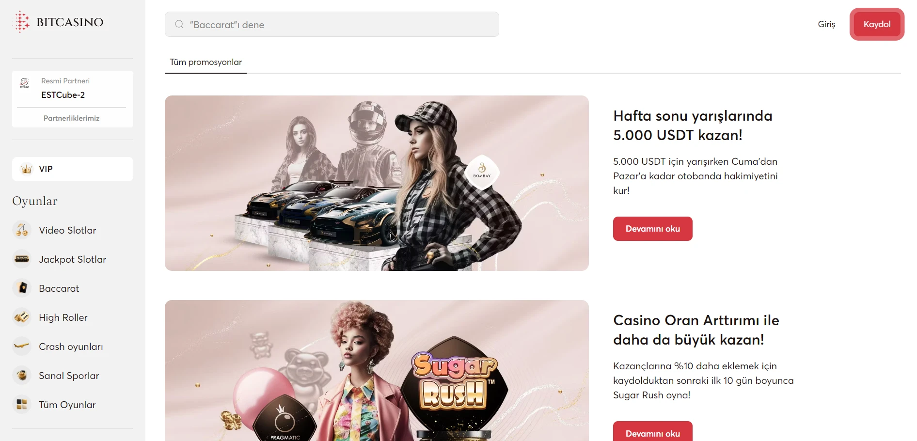 Bitcasino.io Screenshot