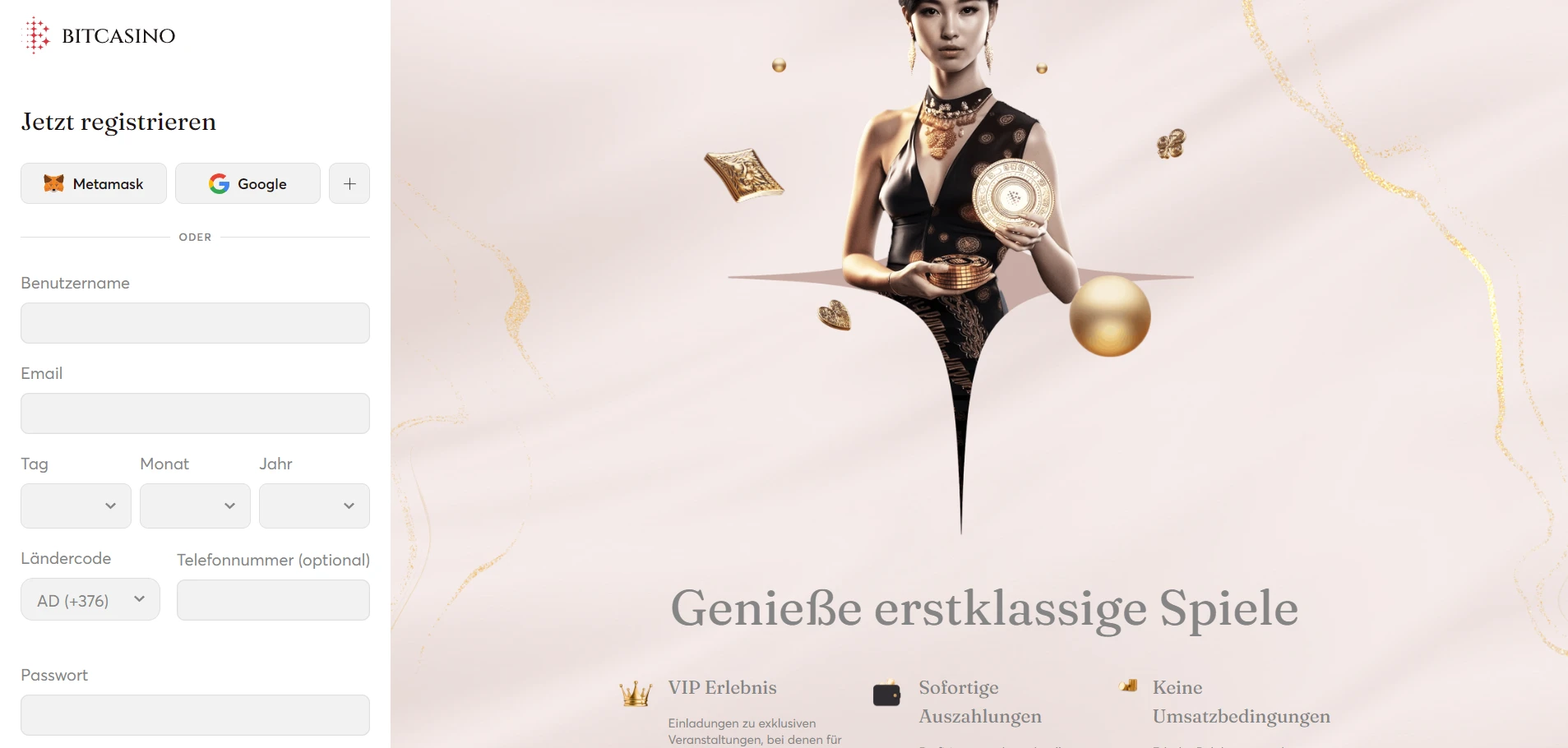 Bitcasino.io Screenshot