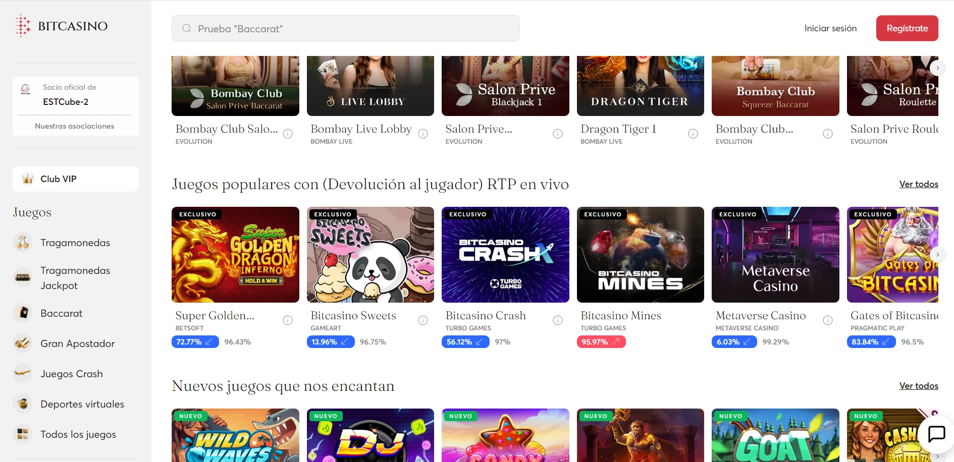 Bitcasino.io Screenshot