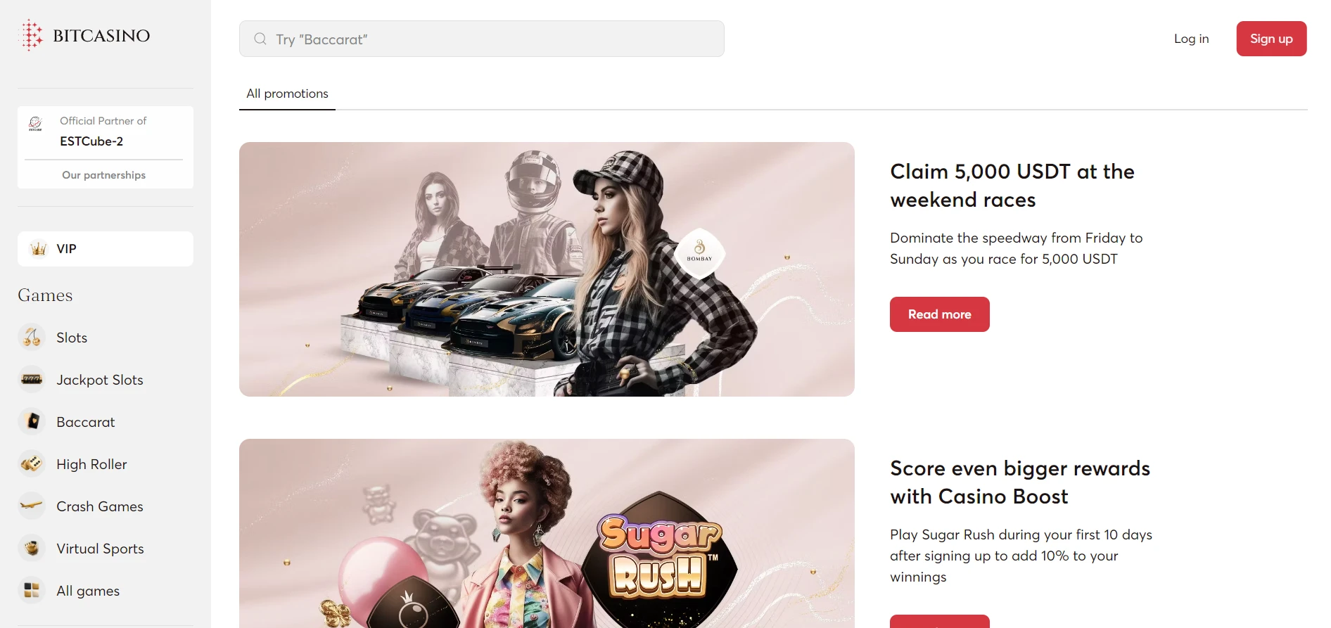 Bitcasino.io Screenshot