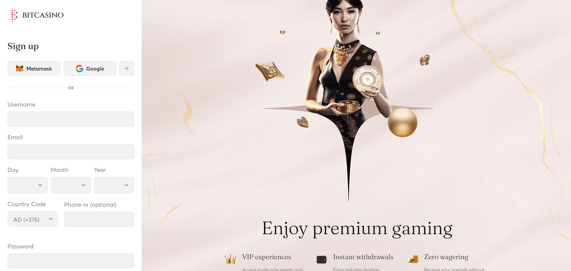 Bitcasino.io Screenshot