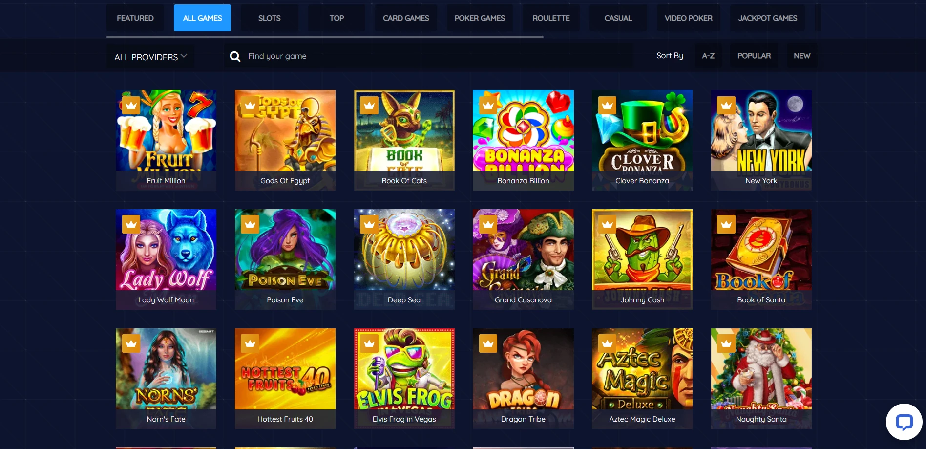 BitcoinPenguin Casino Screenshot
