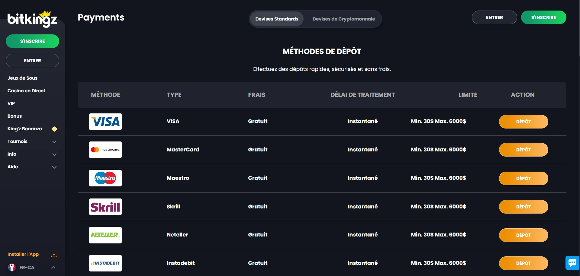 BitKingz Casino Screenshot
