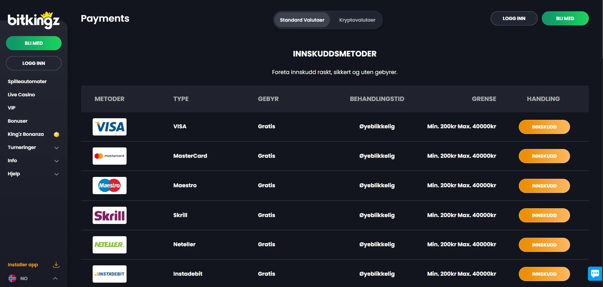 BitKingz Casino Screenshot