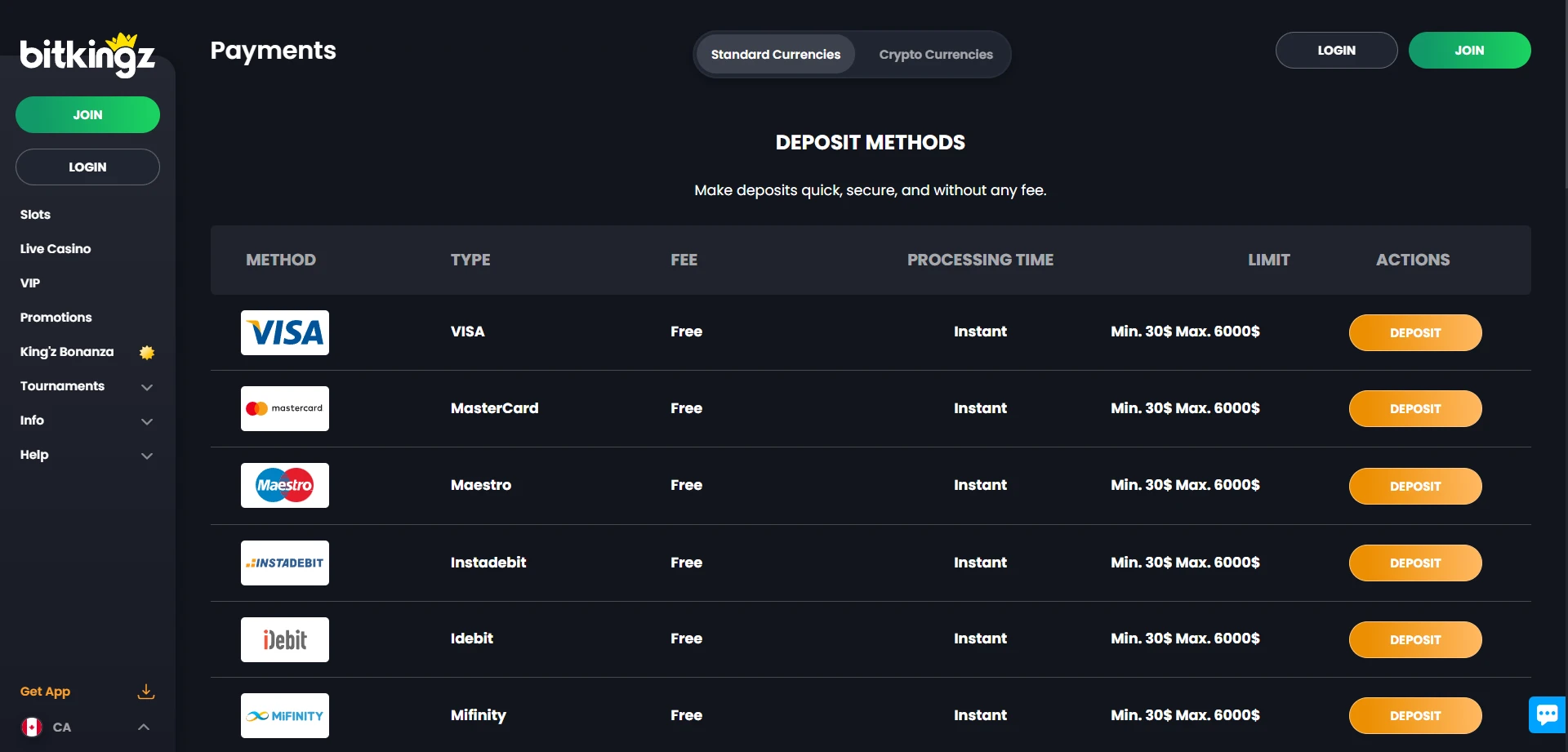 BitKingz Casino Screenshot