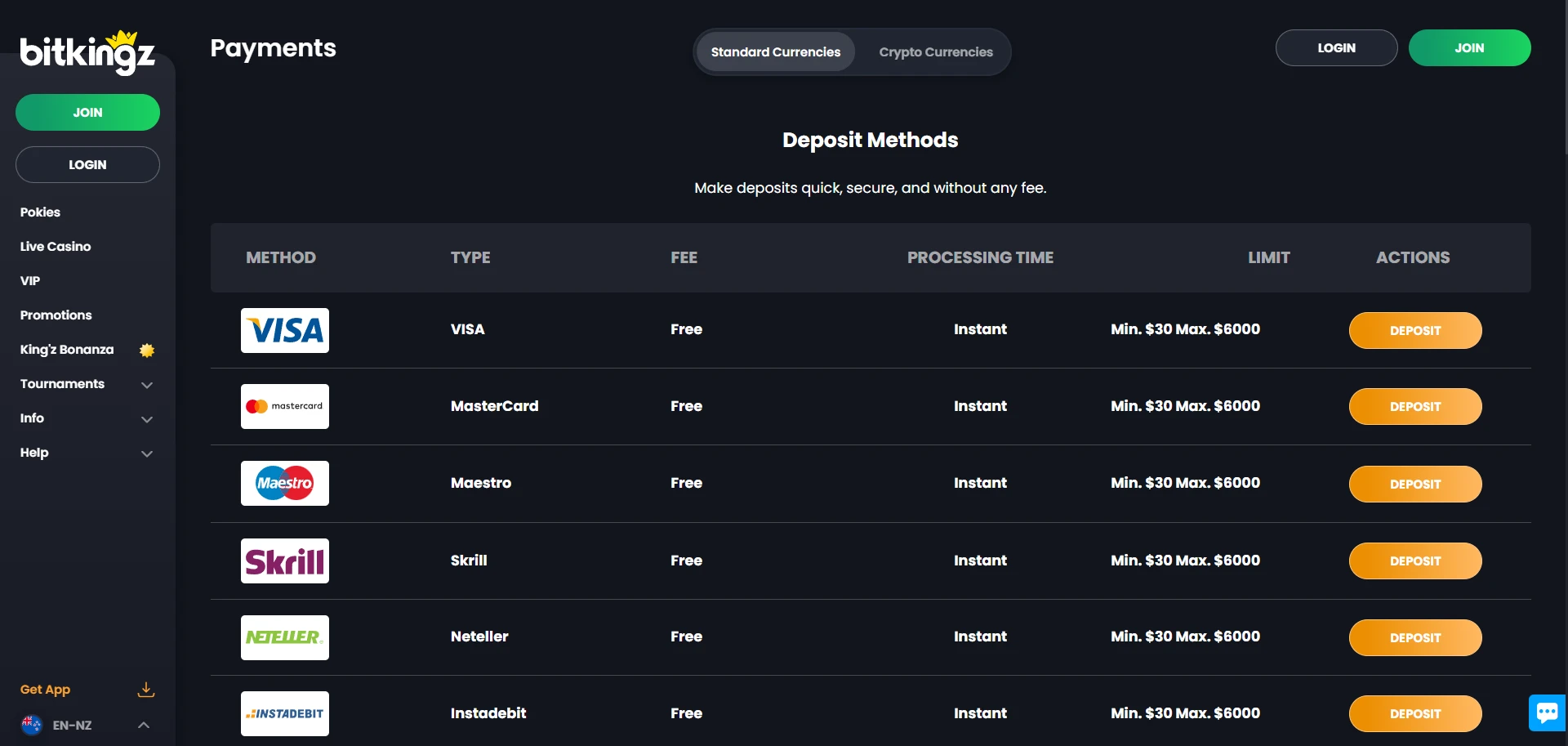 BitKingz Casino Screenshot