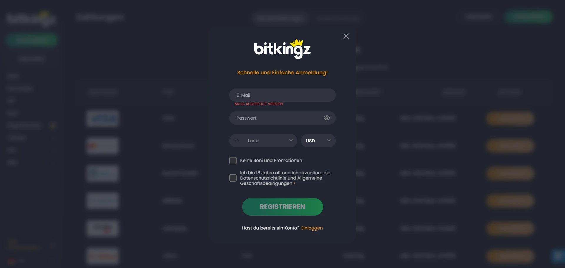 BitKingz Casino Screenshot