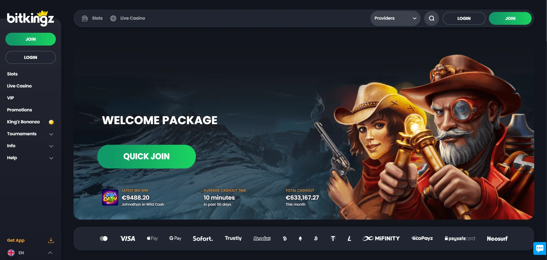 BitKingz Casino Screenshot