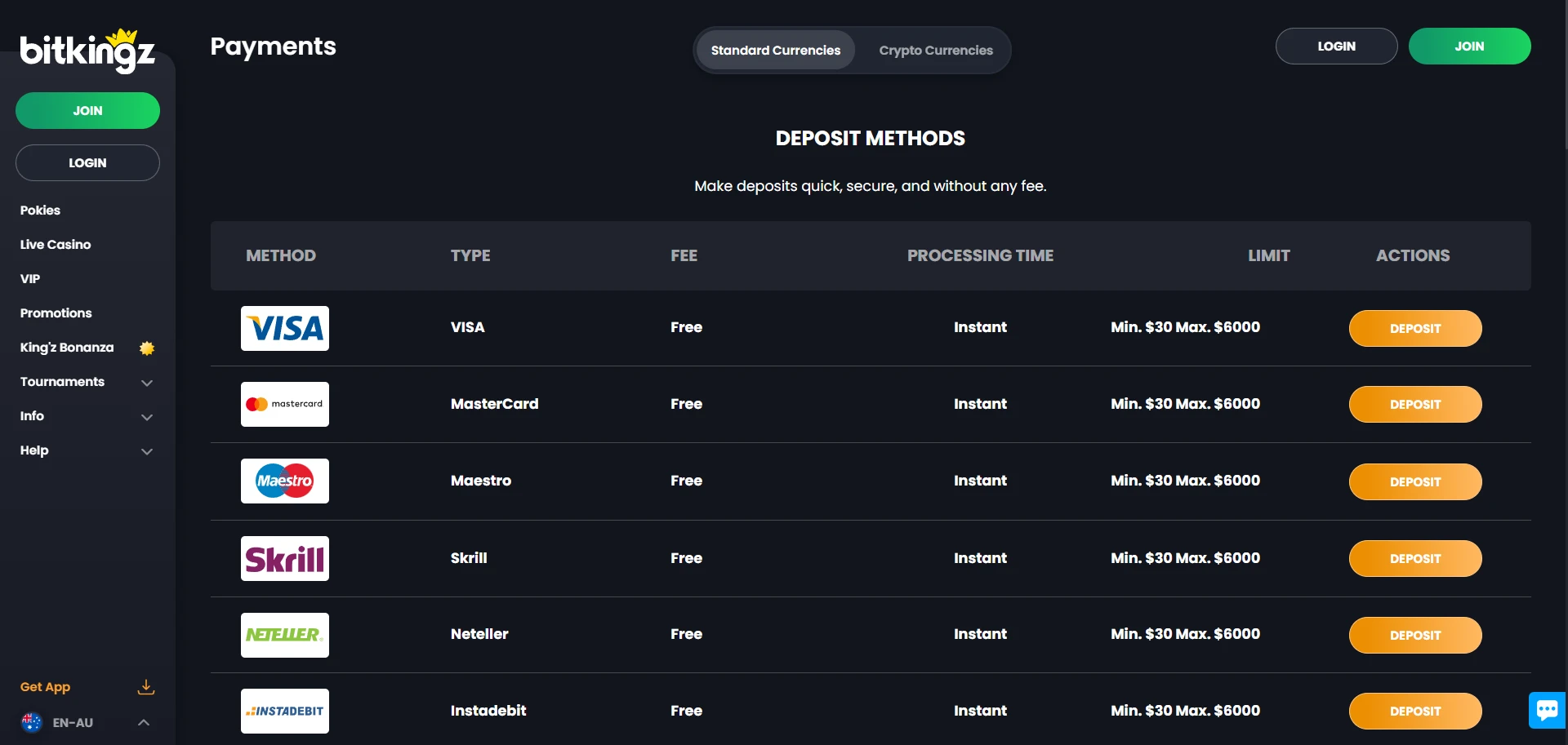 BitKingz Casino Screenshot