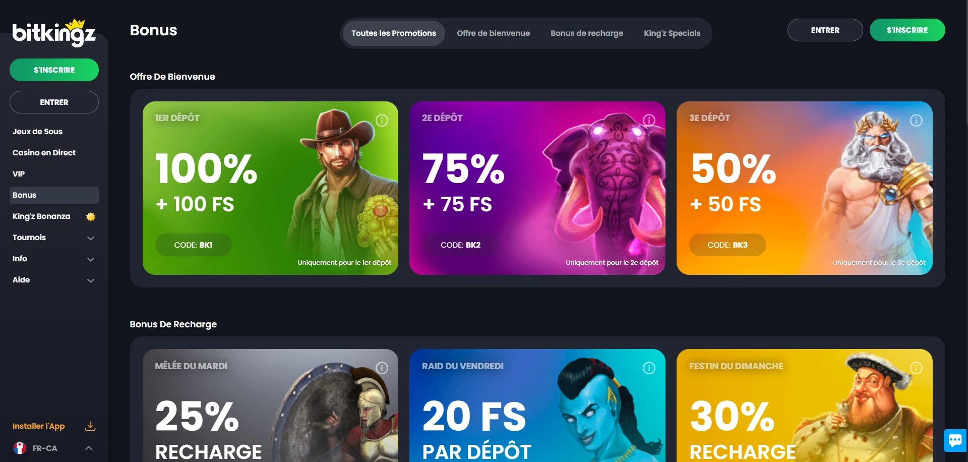 BitKingz Casino Screenshot