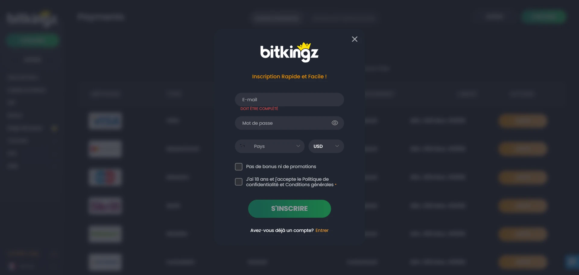 BitKingz Casino Screenshot