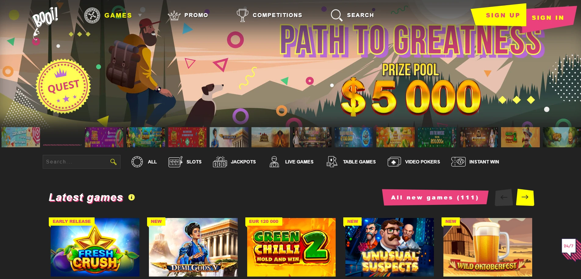 Booi Casino Screenshot