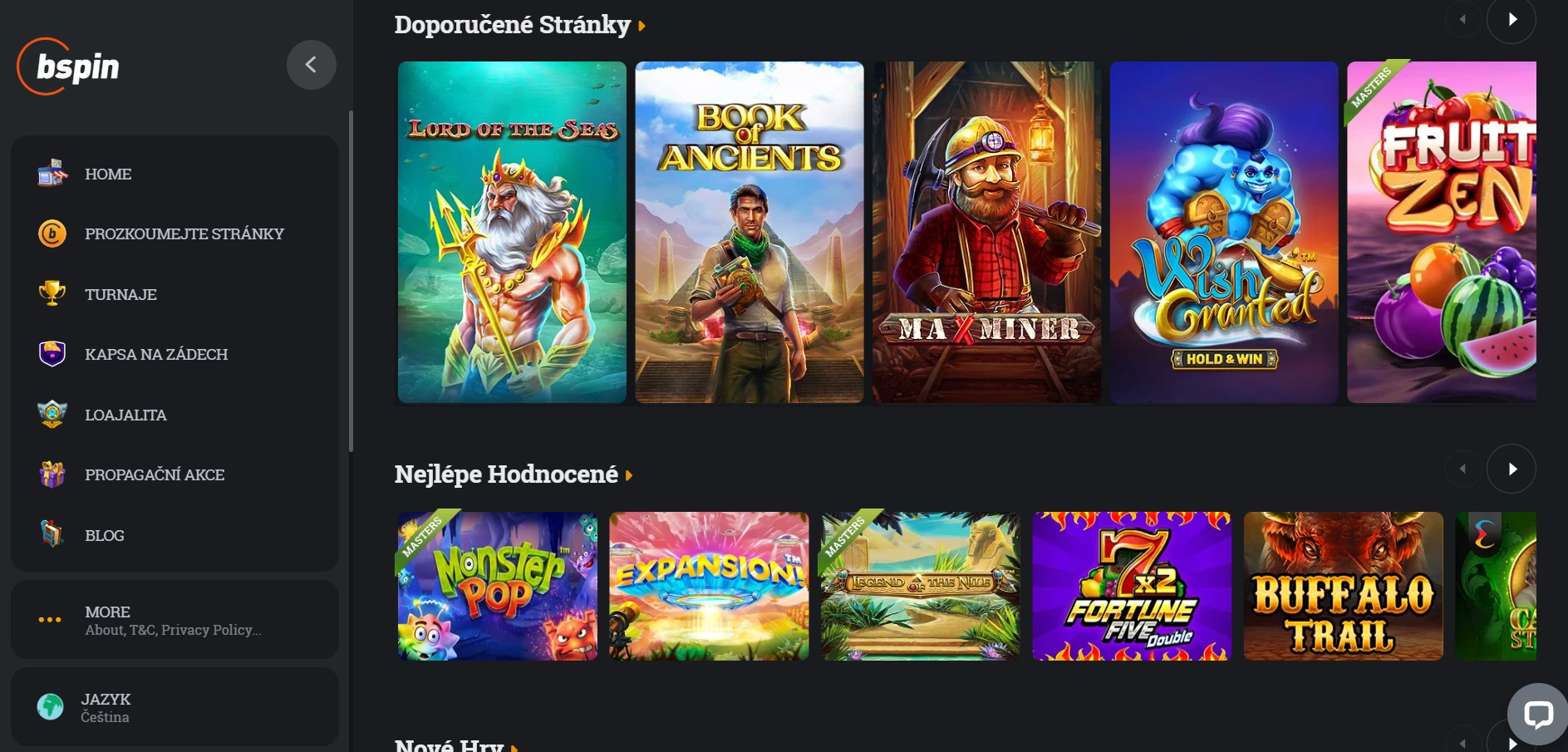 Bspin.io Casino Screenshot