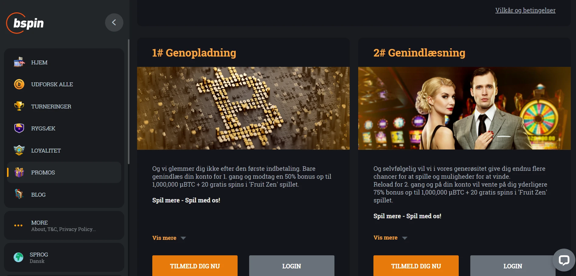 Bspin.io Casino Screenshot