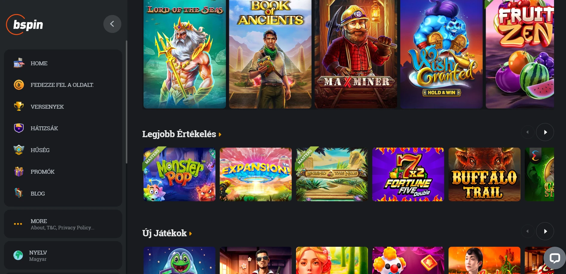 Bspin.io Casino Screenshot